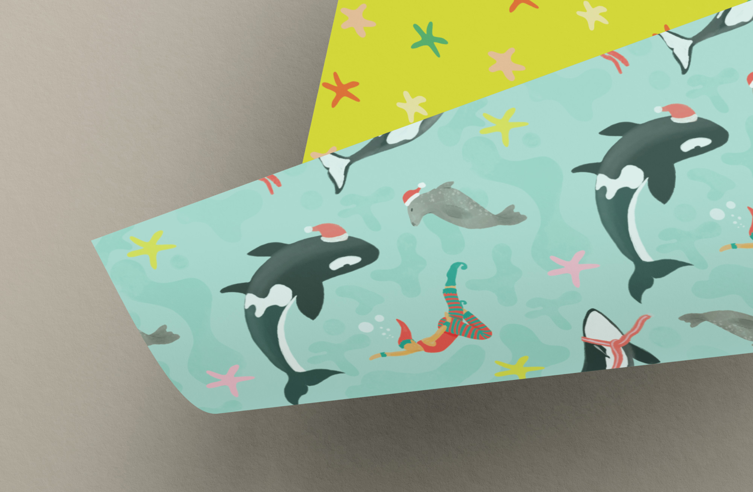 Vancouver Island Hemlock Printers Christmas Wrapping paper