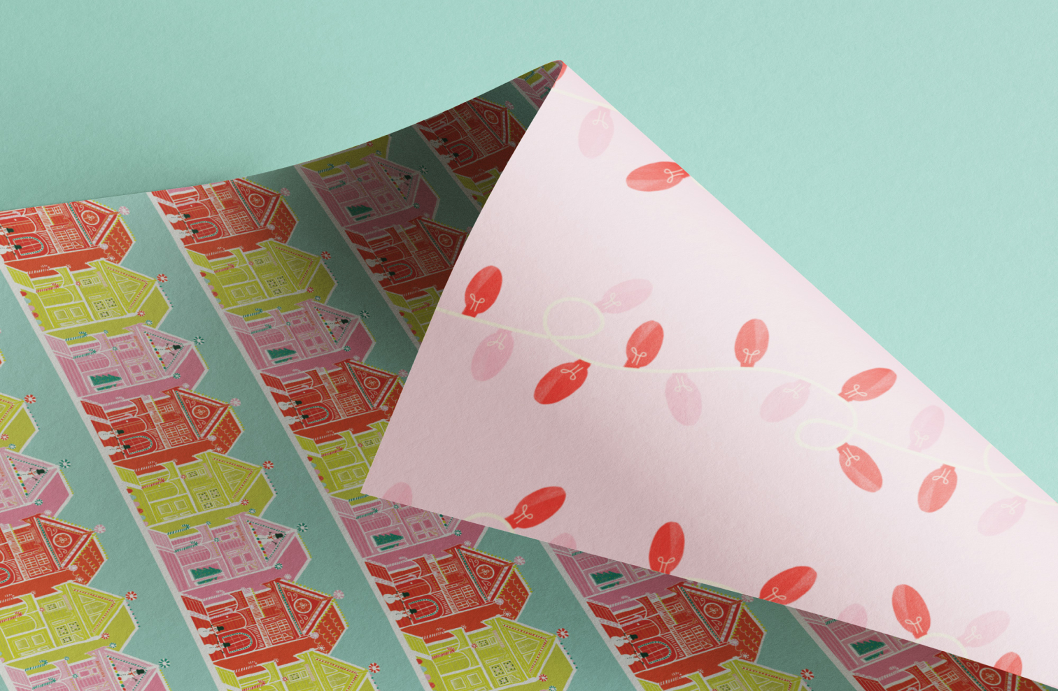 San Francisco Hemlock Printers Christmas Wrapping paper