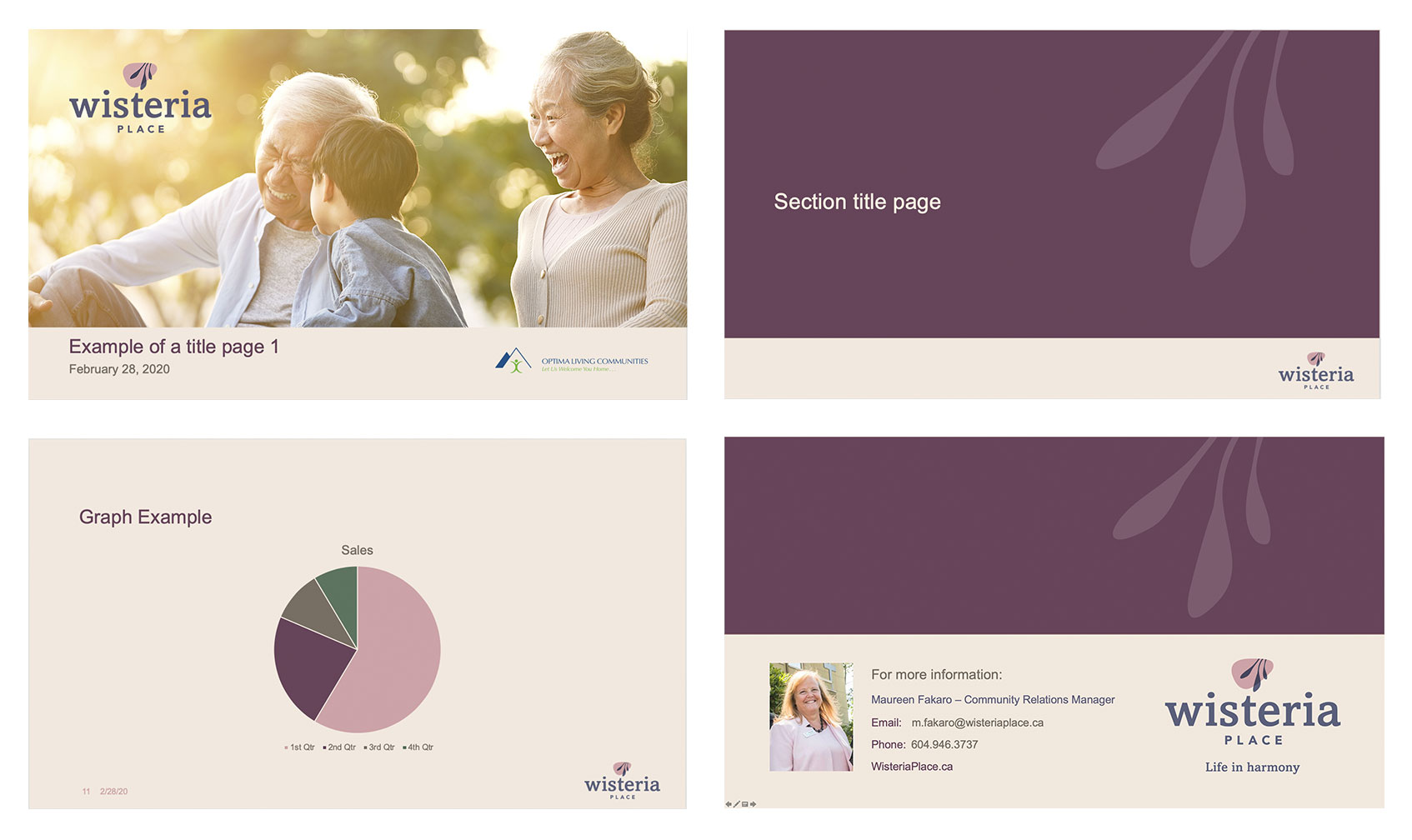 Example of Wisteria Place PowerPoint template
